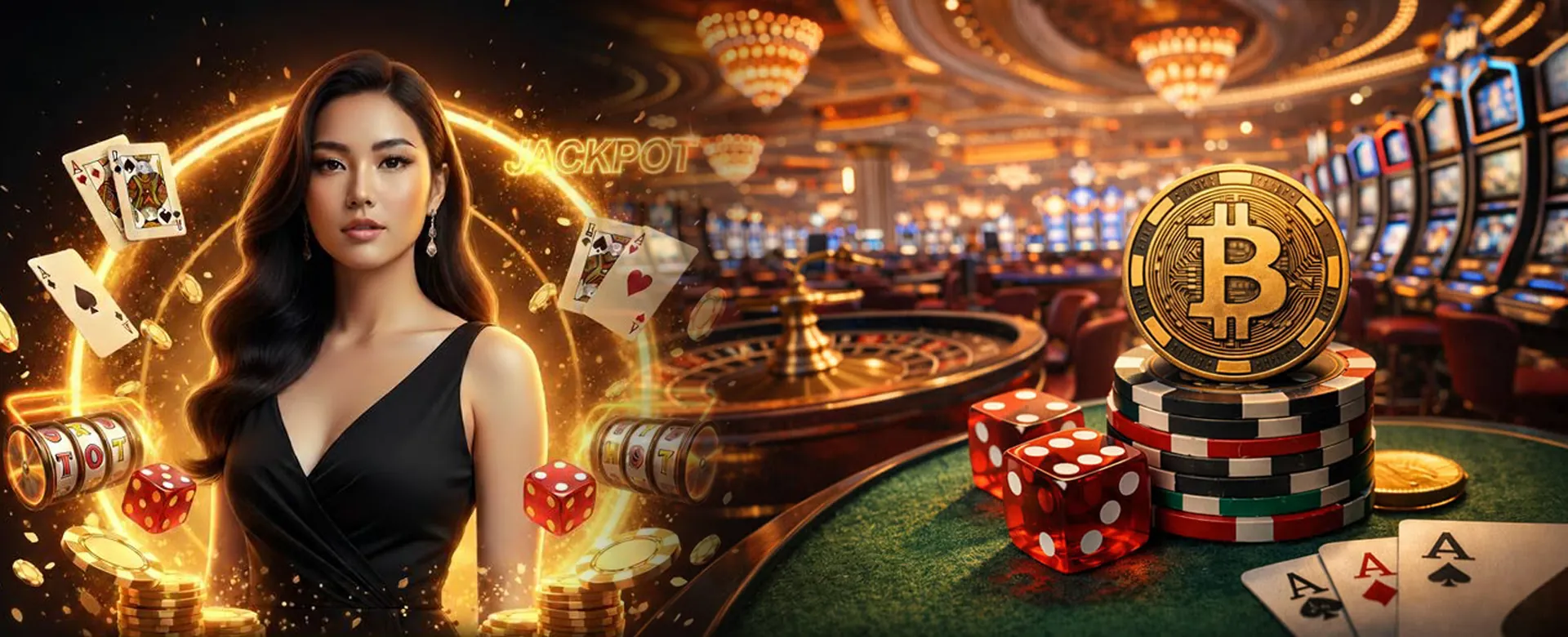 nn777 Registration Hero Banner: Dynamic casino and sports betting elements with golden accents